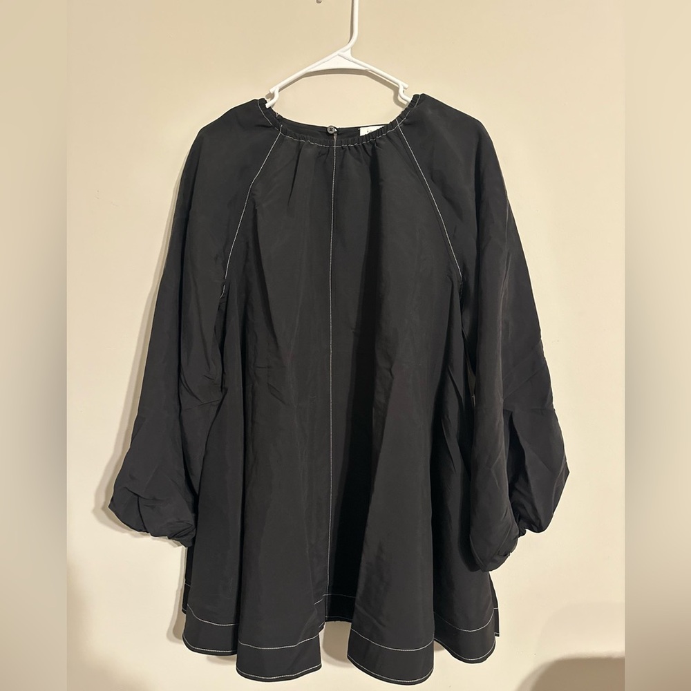 Topshop Clean Trapeze Black Mini Dress